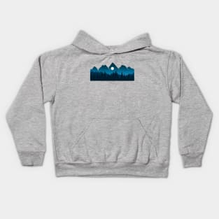 Night Forest - Mountains Kids Hoodie